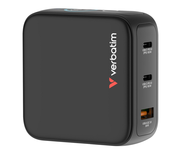 Verbatim Mini GaN Charger 100W with Display - 1484070 - zdjęcie